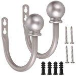 Une paire de crochets de rideaux en m�tal l�gers - fixation murale r�tro pour rideaux, embrasses, crochet ...