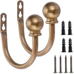 Mowze - une paire de crochets de rideaux en mtal lger - supports muraux rtro pour rideaux, embrasses, ...