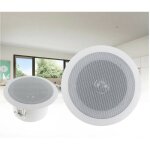 Paire d'enceintes audio bluetooth encastres au plafond 15w 180mm ea8056