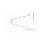 Paire de fixations murales zinc bleu déport 460mm pour mât avec contreplaque erard Paire de fixations murales zinc bleu déport 460mm pour mât avec contreplaque erard