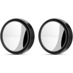 Paire noire r�troviseur grand angle, 2 pack hd voiture r�troviseurs 360 ronde auto r�troviseurs, grand ...