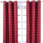 Paire de rideaux � ?illets - edward tartan 137 x 182 cm - homescapes