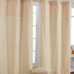 Homescapes - paire de rideaux � ?illets - imprim� �toiles beige 137 x 228 cm