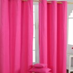 Homescapes - paire de rideaux � ?illets uni fushia 100% coton 117 x 137 cm