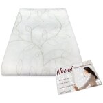 Paire de rideaux noemi moderne broderie de feuilles blanc la paire (2 rideaux) cm. 60x240