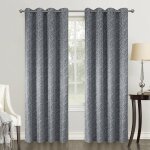 Homemaison - paire de rideaux obscurcissants au style gomtrique gris clair 140x260 cm - gris clair