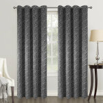 Homemaison - paire de rideaux obscurcissants au style gomtrique noir 140x260 cm - noir