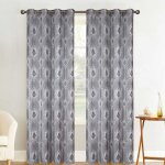 Homemaison - paire de rideaux tamisants baroque gris clair 140x260 cm
