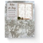 Paire de rideaux en verre toiles de jouy beige large cm. 60 de la fen�tre et de la porte la paire (2 ...