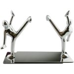 Paire de serre - livres en acier inoxydable, en forme d?hommes pratiquant le kung - fu