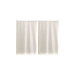 Homemaison - paire de petits rideaux unis en etamine beige 95x200 cm