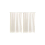 Homemaison - paire de petits rideaux unis en etamine blanc 95x160 cm