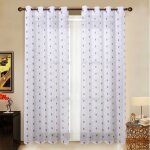 Homemaison - paire de voilages  cercles gomtriques marron chocolat 140x240 cm