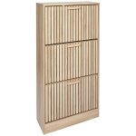 Altobuy - pajan - meuble  chaussures 3 portes basculantes effet bois avec tasseaux