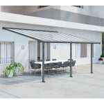 Palram ? abri de terrasse olympia 295x546 cm ? structure en aluminium laqu� ? panneaux polycarbonate ...