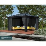 Palram - canopia - canopia rideaux pour tonnelle de jardin dallas 4x2 gris