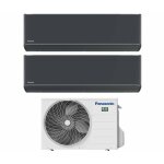Panasonic - climatiseur dual split r�versible air conditioner series etherea dark 9 + 9 with cu - 2z50tbe ...