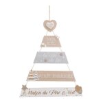 Pancarte de no�l sapin laponie 70cm beige - paris prix