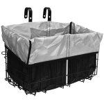 Panier avant de v�lo �lectrique avec sac doubl� en pu et housse en filet, panier pour v�lo �lectrique, ...