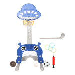 Panier de basket enfant 4 en 1 pied de basket rglable en hauteur jeu de basketball avec but de football ...