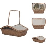 Panier � bois de chauffage avec poign�e 61, 5x46, 5x58 cm marron - panier � bois - panier � b�ches - ...