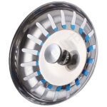 Panier pour bonde d'�vier de cuisine 80 mm - cr�pine universelle acier inoxydable, bouchon panier pop ...