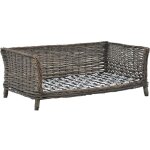 Panier pour chiens avec coussin gris 90x54x35 cm saule naturel vidaxl Panier pour chiens avec coussin gris 90x54x35 cm saule naturel vidaxl