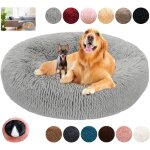 Panier chien rond dehoussable, grande taille apaisant chien coussin lavable anti - drapant anti strss, ...