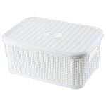 Panier universel cr�me 12, 5x29x20 cm avec couvercle