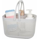 Panier de douche portable, panier de rangement en plastique avec poign�es, bacs de rangement pour cuisine, ...