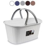 Panier lgance c / man gris 35x58 h 29 stefanpl