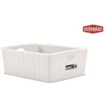 Panier elegance l haut 36x29x13 cm blanc