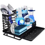 Panier d'�vier de cuisine, organisateur d'�vier sec, support d'�gouttoir en acier inoxydable avec plateau ...