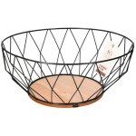 Edm - baltik corbeille  fruits mtallique, gris, 28cm e3 / 76305