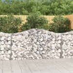 Maison chic - panier de gabions arqu� mur en gabion cl�ture de gabion 200x30x100 / 120 cm fer galvanis� ...