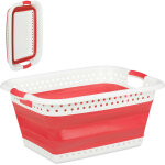 Panier  lessive pliable, plastique, silicone, corbeille  linge peu encombrante, hlp 27x61x45, 5cm, ...