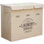 Dunedesign ? panier � linge 3 compartiments 84l ? dimensions 60 x 30 x 50 cm ? couvercles individuels ...