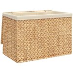 Panier � linge avec 3 sections 75x42, 5x52 hyacinthe d'eau