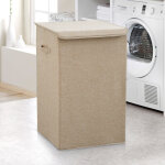 Panier  linge 67l ultrixe grand panier  linge fin avec couvercle et poignes, pliable, panier de rangement ...