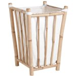 Panier  linge en bambou et coton