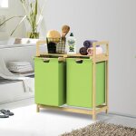 Panier à linge en bambou, vert, collecteur de linge avec 2 sacs à linge extensibles 60 l, rangement buanderie, ... Panier à linge en bambou, vert, collecteur de linge avec 2 sacs à linge extensibles 60 l, rangement buanderie, ...
