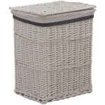 Panier � linge blanc saule vidaxl