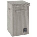 Panier � linge cora wenko couvercle, fermeture velcro, capacit� 63l, 3 poignets int�gr�es, polyester ...