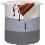 Paniers linge en coton - 100% en coton, 45 x 35 cm, grande capacit� panier de rangement, corbeille � ...