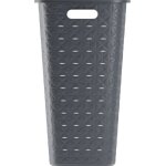 Panier � linge avec couvercle curver softex 56l anthracite