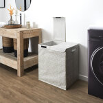 Panier a linge double 50x41x57cm