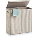 Panier � linge double compartiment, conteneur pliable pour sous - v�tements sales - 120 l, 63 x 61, 5 ...