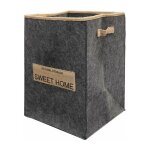 Panier � linge en feutrine 'sweet line' 45cm noir