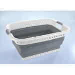 Panier  linge, rcipient en plastique pliable avec 2 poignes - 60, 2 x 45, 6 x 28 cm wenko