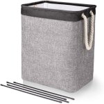 Panier a linge avec poignees et supports pliable avec doublure integree pour chambre dortoir jouet rangement ...